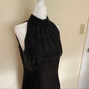 Vintage black beaded gown